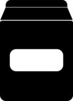 Illustration of a jar in black and white color. vector