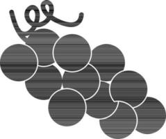 Grapes in black color. vector