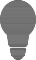 Black electric bulb in flat style. vector