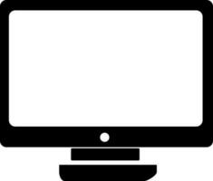 Computer screen in black and white color. vector