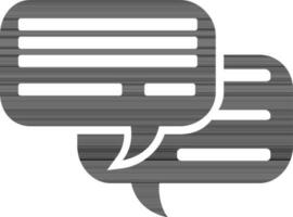 black and white chatting box. vector