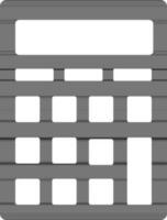 Isolated black and white calculator. vector