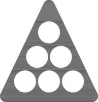 Black and white pool ball. vector