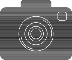 black and white camera in flat style. vector