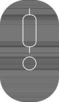 Isolated mouse in flat style. vector