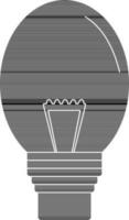 black and white electric bulb. vector