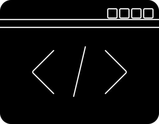 Illustration of black and white web page.