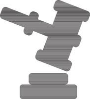 Black judge gavel on white background. vector