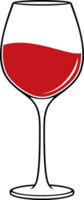 Glass of Wine PNG Illustration