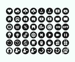 Simple set of website icons flat design suitable for symbol, sign, button and mark vector