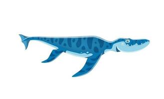 Cartoon Liopleurodon dinosaur childish character vector