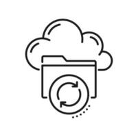 Database, network server and cloud storage icon vector