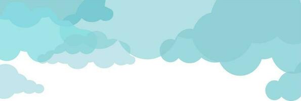 Illustration of sky with clouds. vector