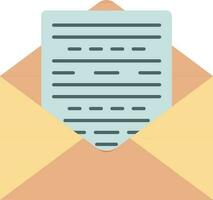 Blank document in envelope. vector