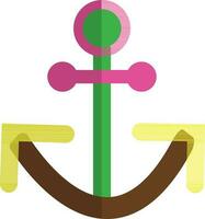 Colorful anchor on white background. vector