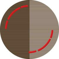 Token in brown and red color. vector