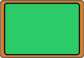 Green board icon in flat style. vector