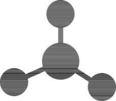 Molecule structure or formula in black color. vector