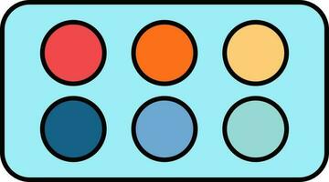 icono de vistoso color paleta. vector