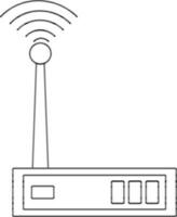 Wifi router in flat style. vector