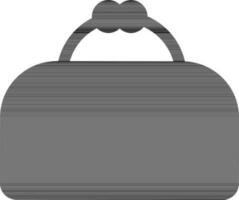Isolated flat style clutch icon in black color. vector