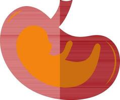 Red and orange fetus in flat style. vector