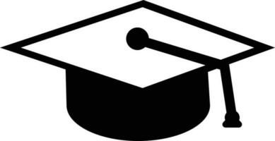 Sign or symbol of graduation cap. vector