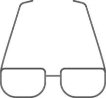 Isolated Eyeglasses icon in black line art. vector