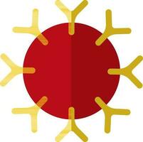 Red and yellow immune system. vector