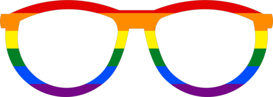 lgbtq arco Iris óculos png