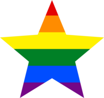 lgbtq arco iris estrella forma png