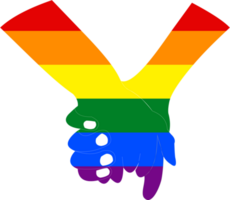 lgbtq arco iris mano icono png