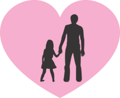 Dad hand in hand girl PNG