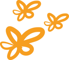 laranja elemento flor forma png