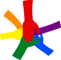 lgbtq regenboog hand- icoon PNG