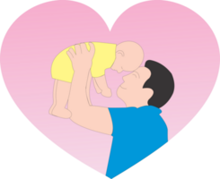 Father's day icon love baby PNG