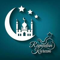 Greeting Card For Islamic Holy Month Of Prayers, Ramadan Kareem Celebrations, Vector Illustration