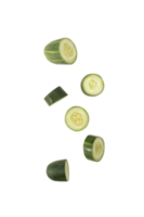 Falling Cucumber slice cutout, Png file