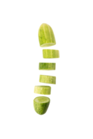 Falling Cucumber slice cutout, Png file