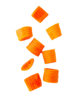 Falling Papaya Slice cutout, Png file