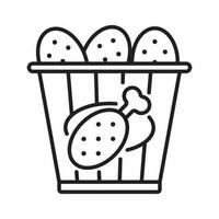 fried chicken icon vector