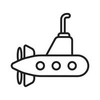 vector de icono de submarino