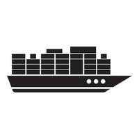 cargo ship icon vector