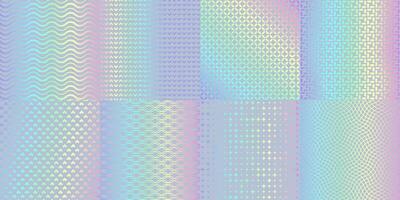 Hologram texture pattern, glitter foil background vector