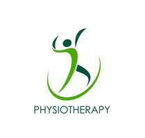 Physiotherapy icon, physical therapy treatment vector