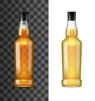 Bottle of alcohol drink isolated realistic mockup vector