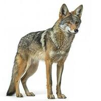 Jackal isolated on white background, generate ai photo