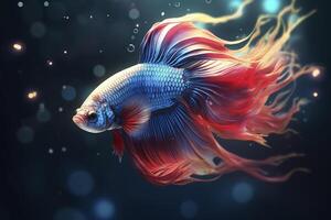 Beauty fantasy fighting fish art , photo