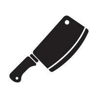 Carnicero cuchillo icono vector