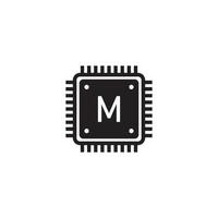 microchip icon vector